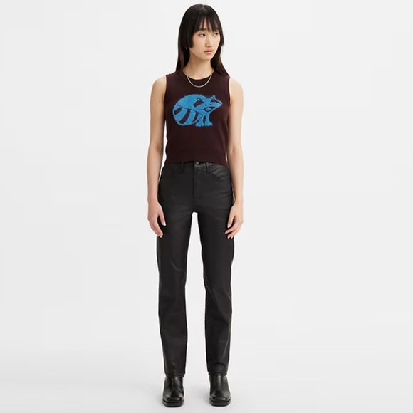 Levi's Coated High Rise Straight Leg Jeans women’s size 29x32 - Picture 2 of 6